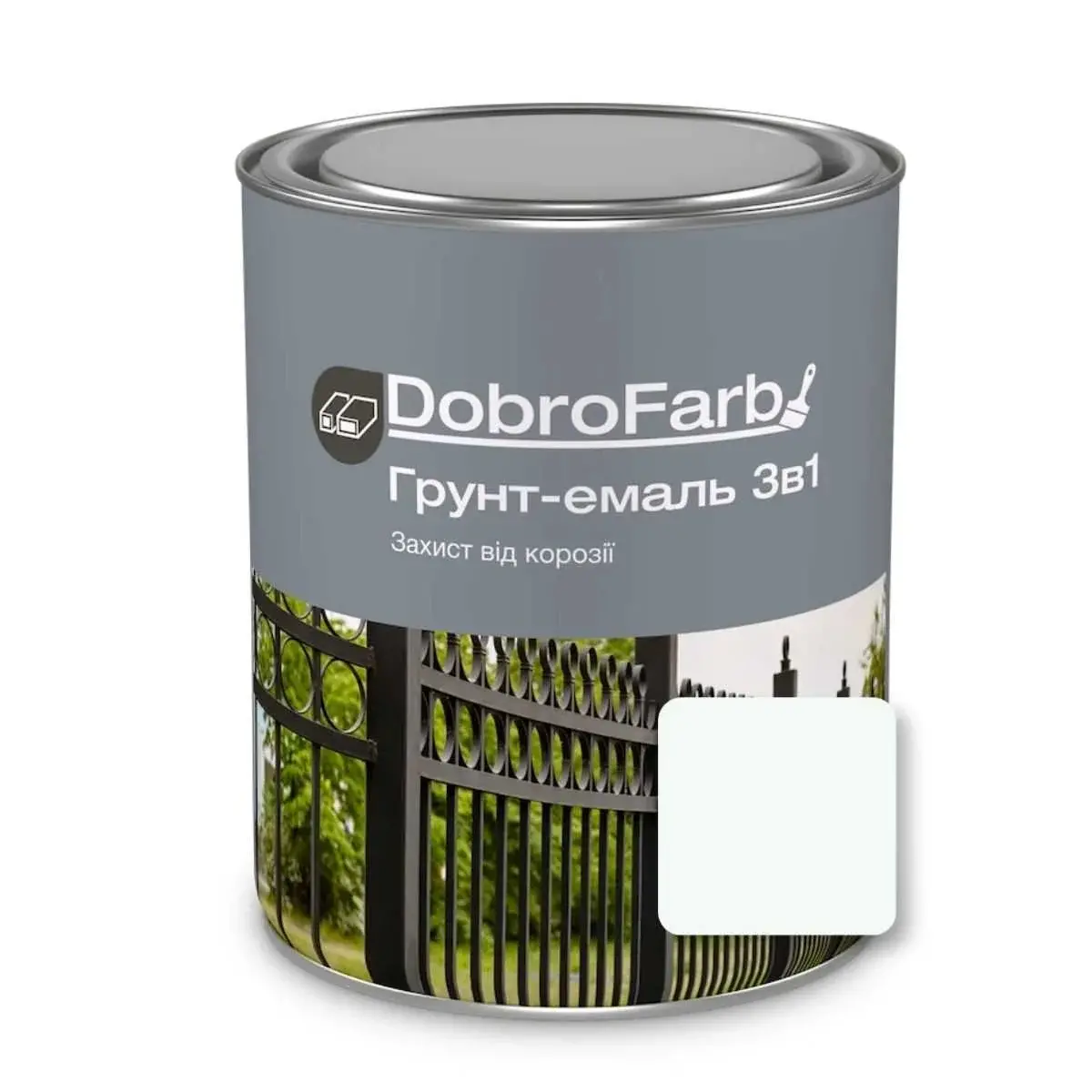 Grund-email DobroFarb 3 in 1 alb RAL 9003 0.8 kg